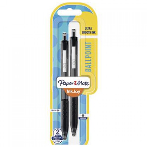 Paper Mate Inkjoy Ball Point Pens - Black / 1.0mm (Pack of 2) Medium Point Paper Mate Inkjoy Ball Point Pens - Black / 1.0mm (Pack of 2) Medium Point
