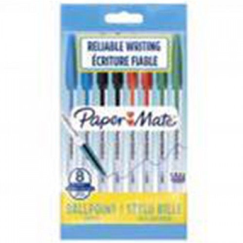 Paper Mate Ball Point Pens - Assorted / Pack of 8 (1.0mm) Paper Mate Ball Point Pens - Assorted / Pack of 8 (1.0mm)