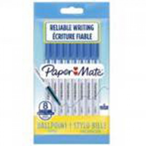Paper Mate Ball Point Pens - Blue / Pack of 8 (1.0mm) Paper Mate Ball Point Pens - Blue / Pack of 8 (1.0mm)