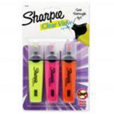 Sharpie Clear View Highlighters - Assorted / Pack of 3 (See Through Tips) Sharpie Clear View Highlighters - Assorted / Pack of 3 (See Through Tips)